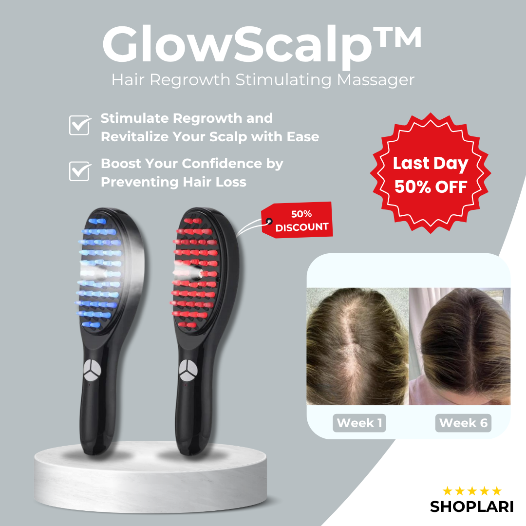 Last Day 50% OFF | GlowScalp™ Head Massager Brush
