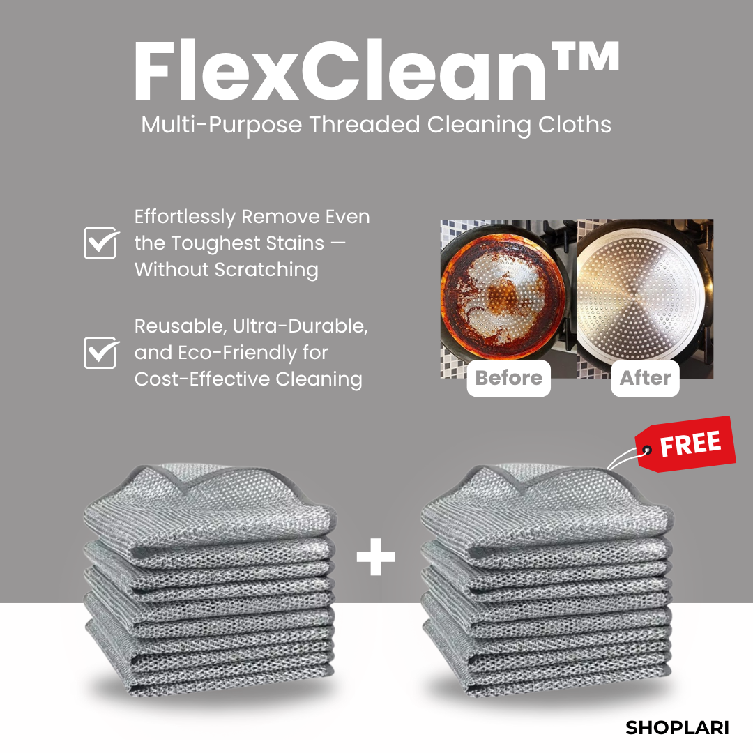 Buy 5, Get 5 Free | FlexClean™ Multi-Purpose Threaded Cloths