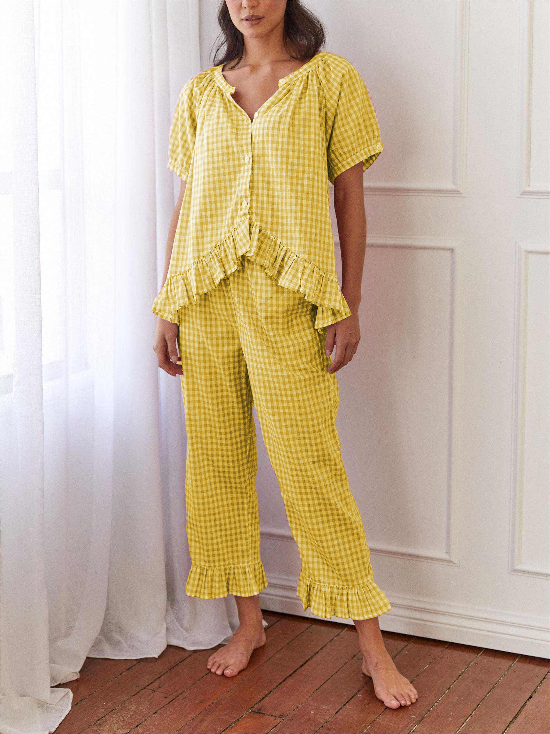 Last Day 50% OFF🔥 I Amara™ Gingham Sleep Set