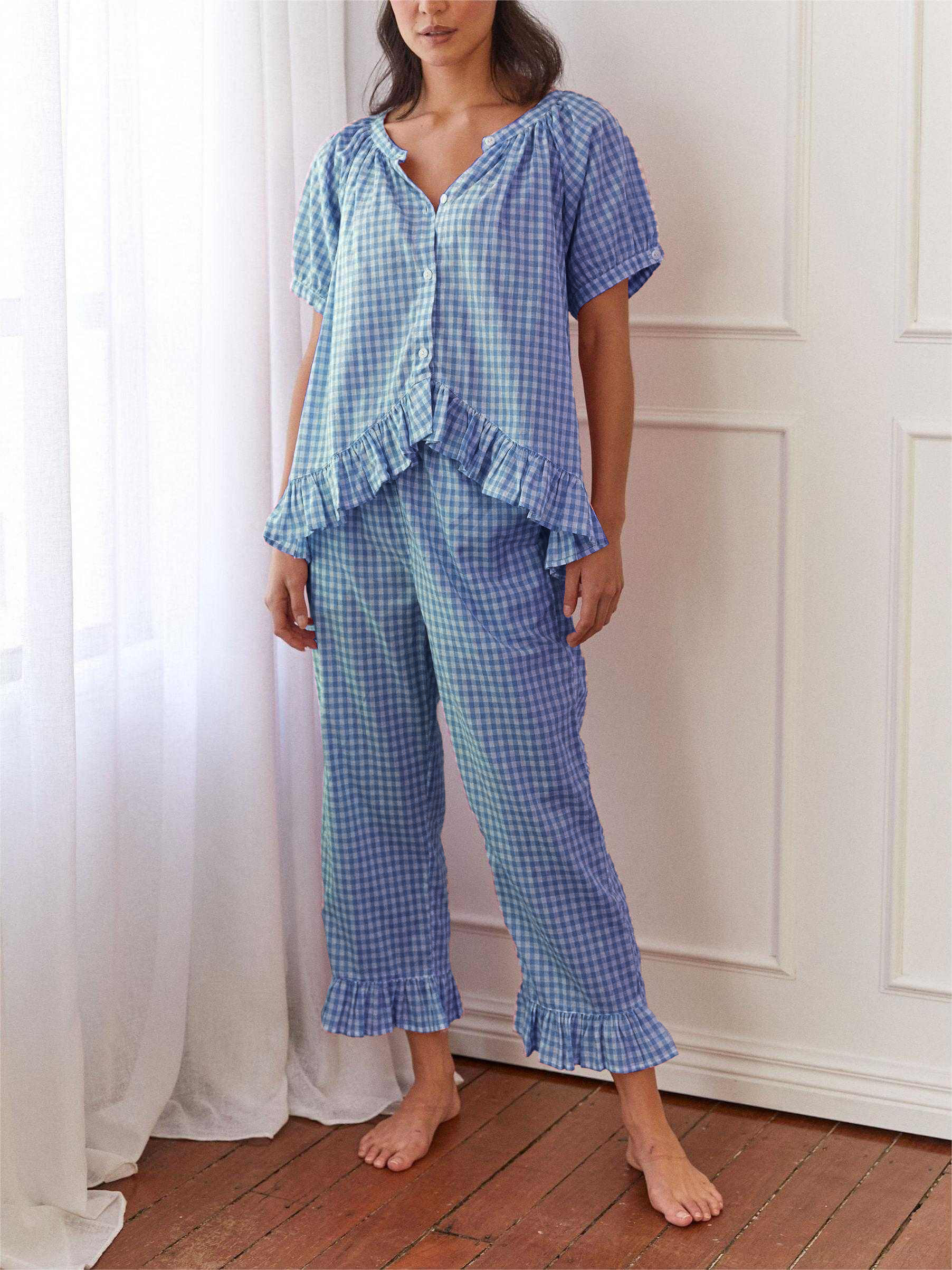 Last Day 50% OFF🔥 I Amara™ Gingham Sleep Set