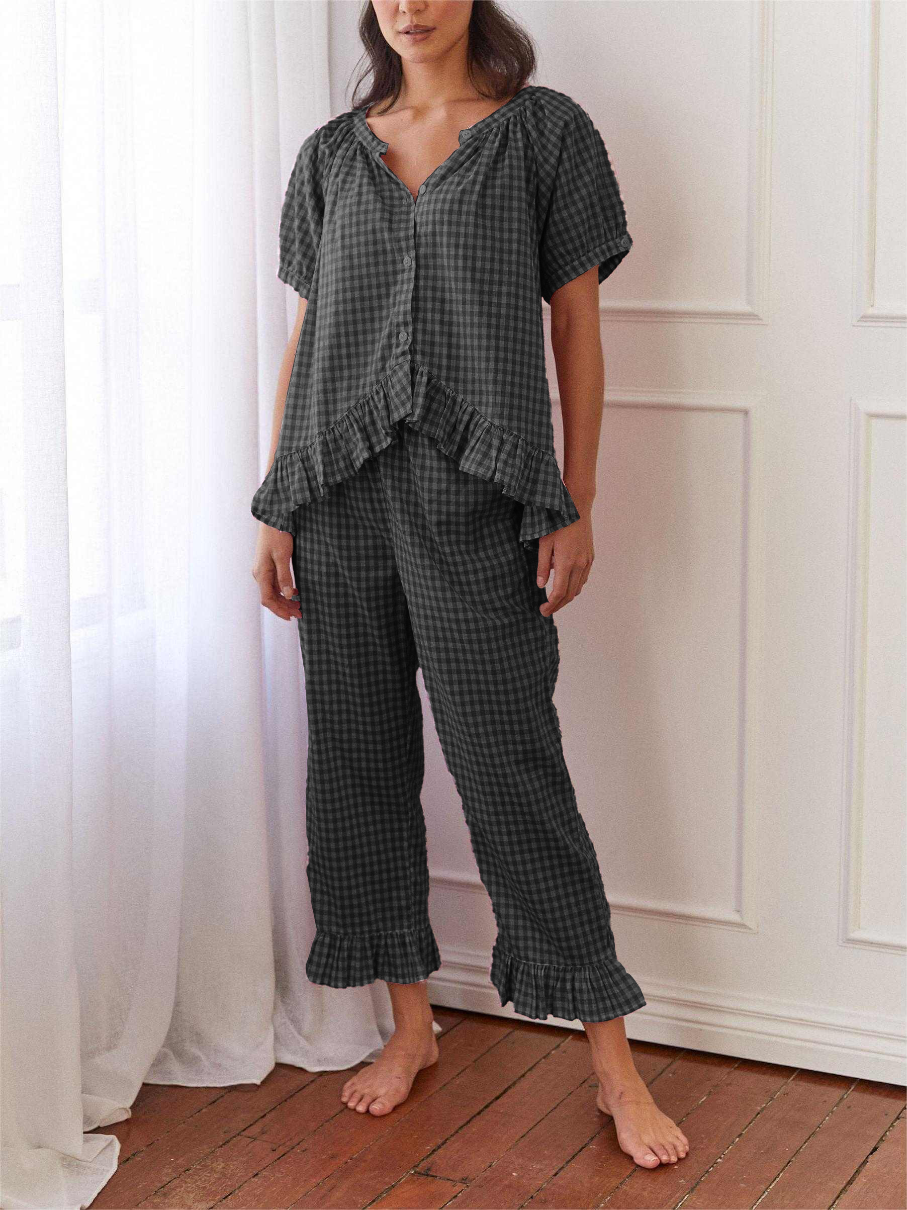 Last Day 50% OFF🔥 I Amara™ Gingham Sleep Set