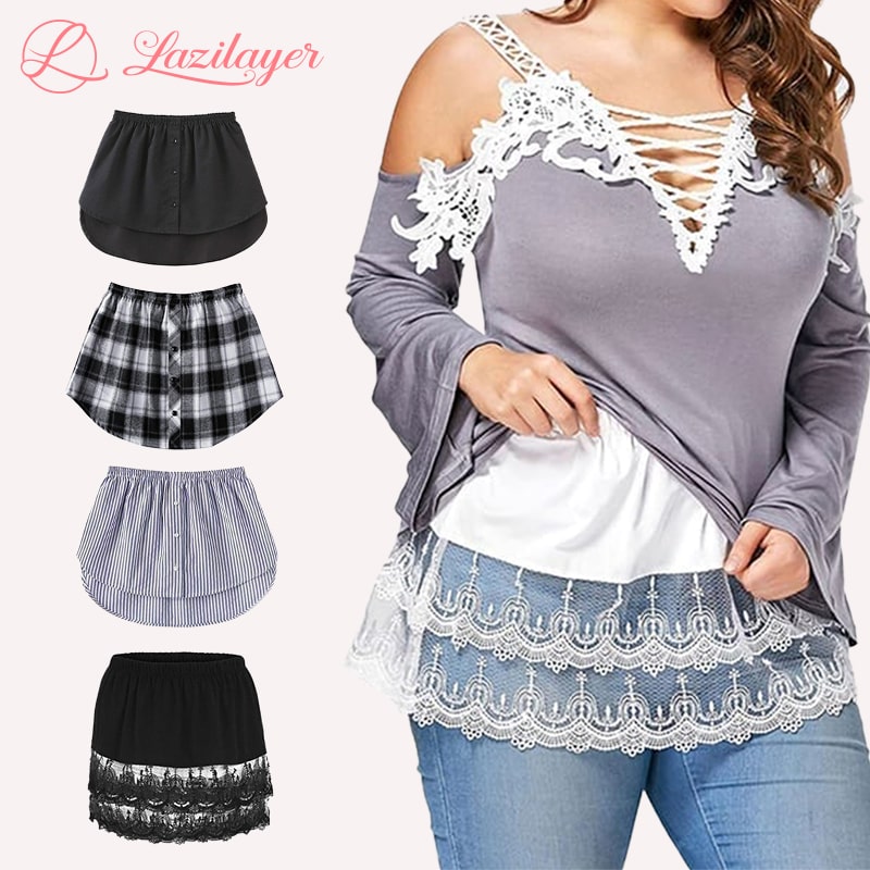Last Day 50% OFF🔥 I LaziLayer™ Woman Layering Shirt Extender