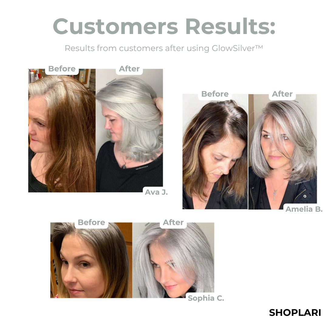 Last Day 1+1 FREE🔥 | GlowSilver™ 2-in-1 Natural Silver Hair Dye