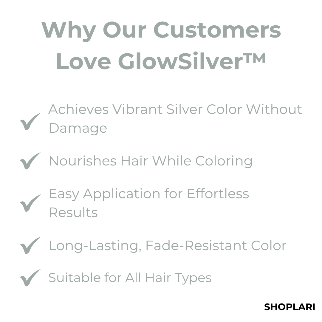 Last Day 1+1 FREE🔥 | GlowSilver™ 2-in-1 Natural Silver Hair Dye