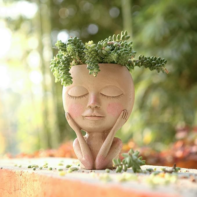 FloraPot™ Adorable Closed Eyes Plant Pot