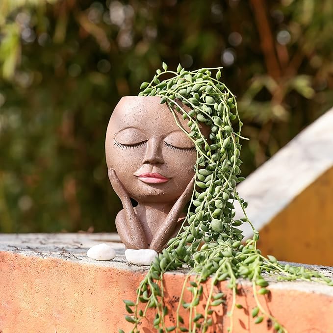 FloraPot™ Adorable Closed Eyes Plant Pot