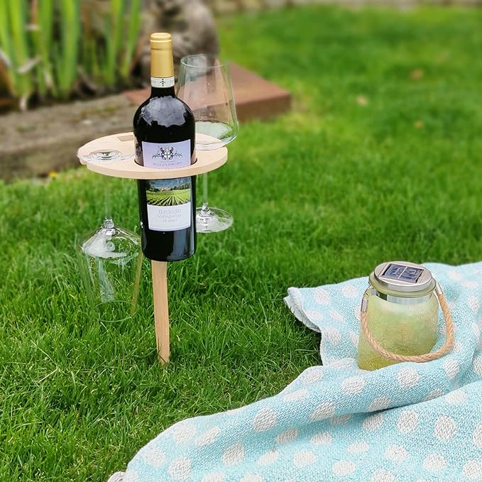 Picky™ | Faltbarer Picknicktisch mit Weinhalterung
