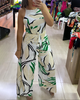 Sleeveless Printed Jumpsuit