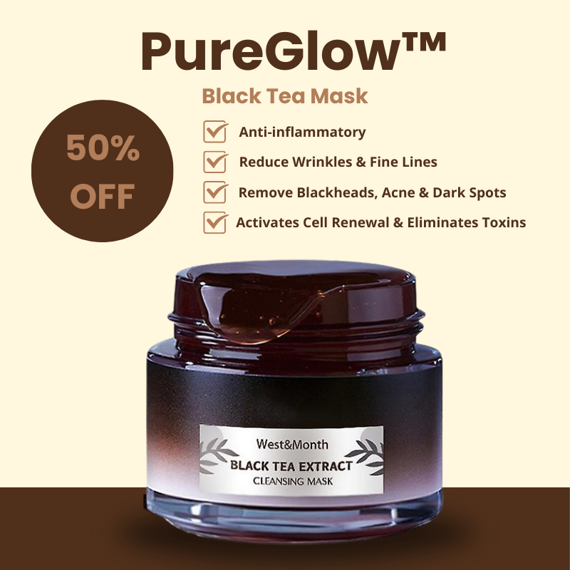 Last Day 50% OFF🔥 I PureGlow™ Black Tea Mask