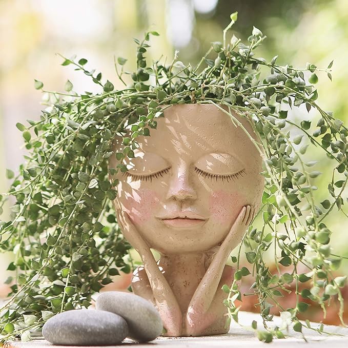 FloraPot™ Adorable Closed Eyes Plant Pot