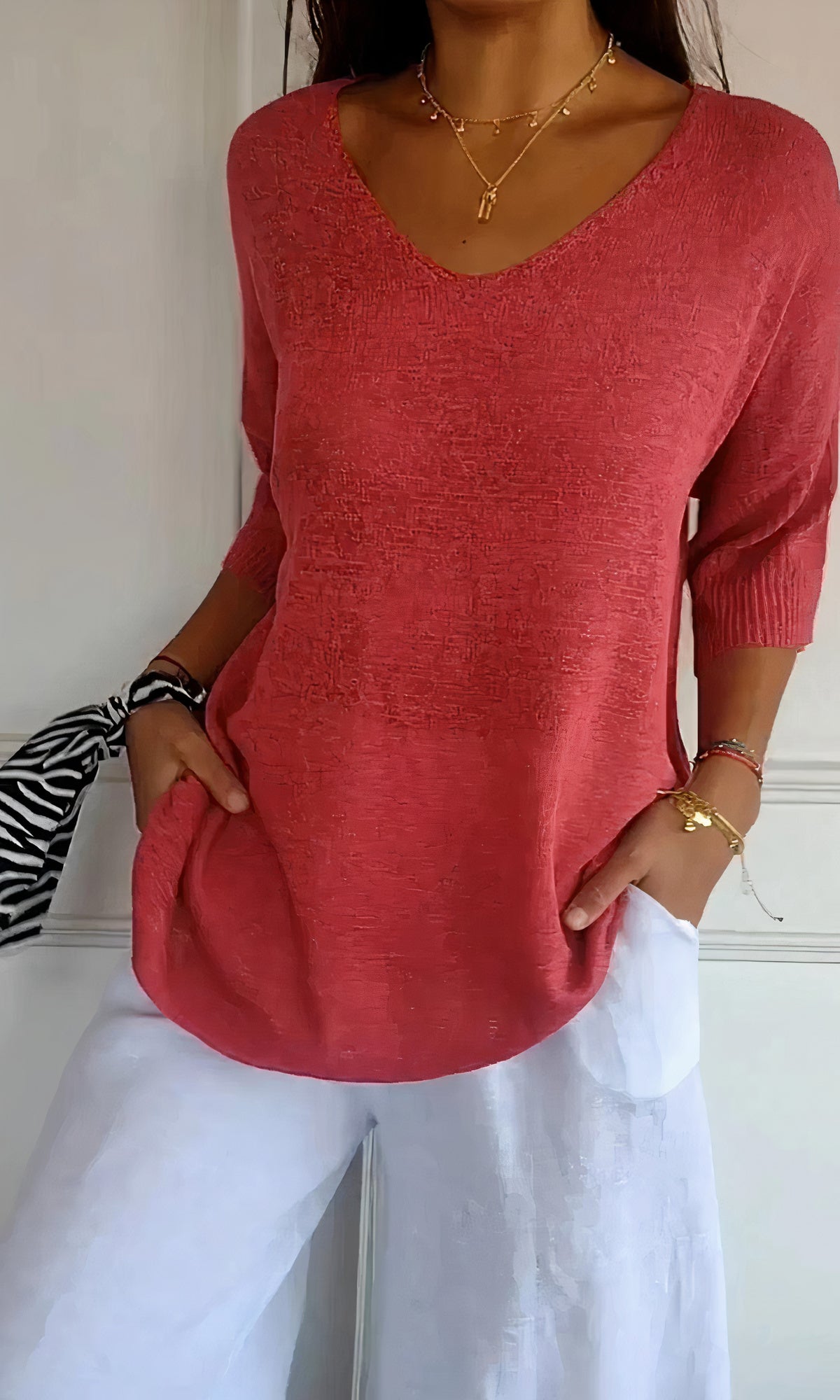 Harper™ Knitted V-neck Top