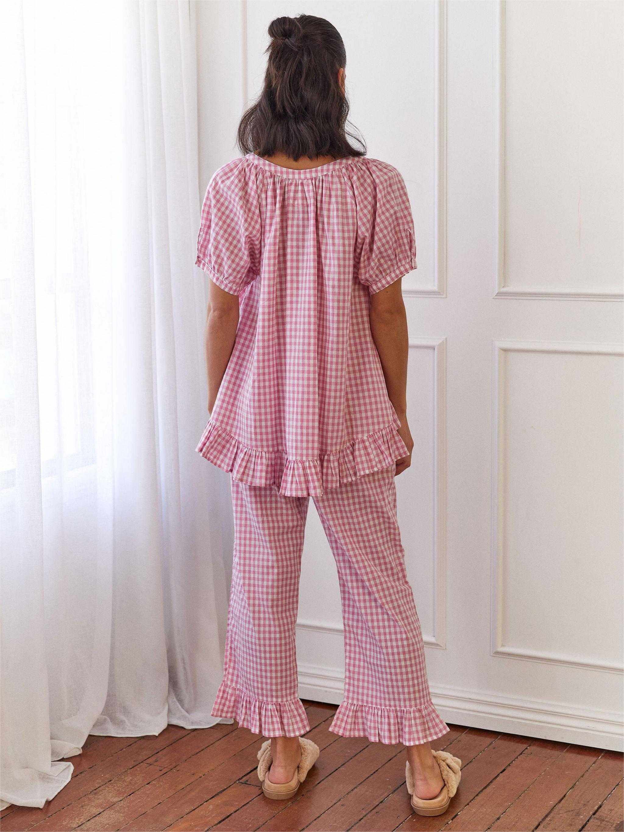 Last Day 50% OFF🔥 I Amara™ Gingham Sleep Set