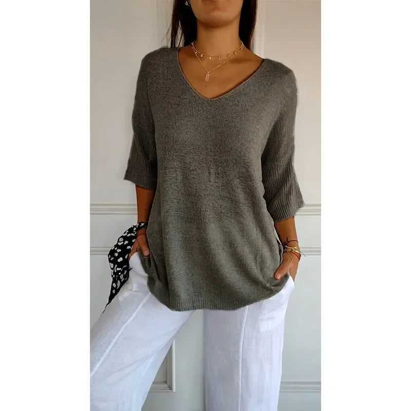 Harper™ Knitted V-neck Top