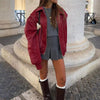 Last Day 50% OFF🔥 I Sierra™ Red Leather Jacket