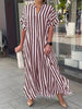 Rosa™ Elegant Striped Long Dress