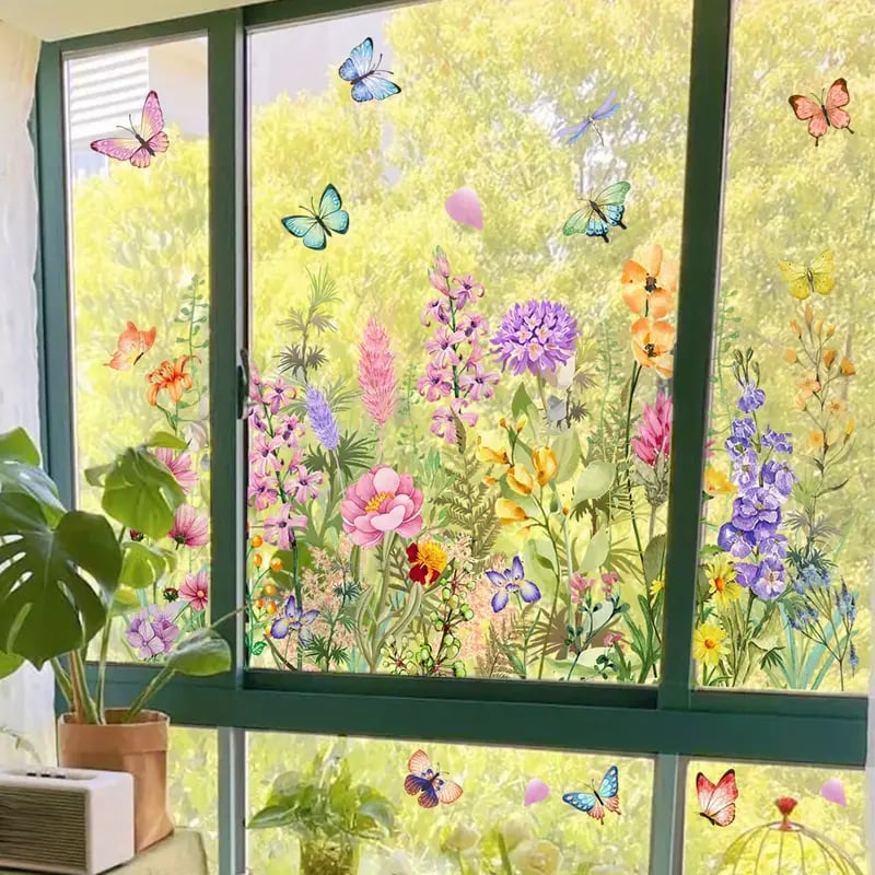 1+1 FREE I GlowVista™ Flower Stickers For Windows