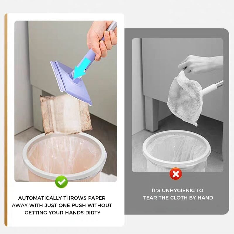 SmartSwipe™ Automatic Cloth-Switching Mop