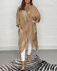 Ava™ Silky Loose V-Neck Blouse